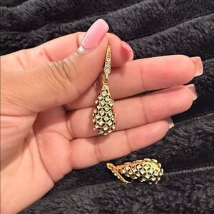 Elegant Gold Teardrop Earrings